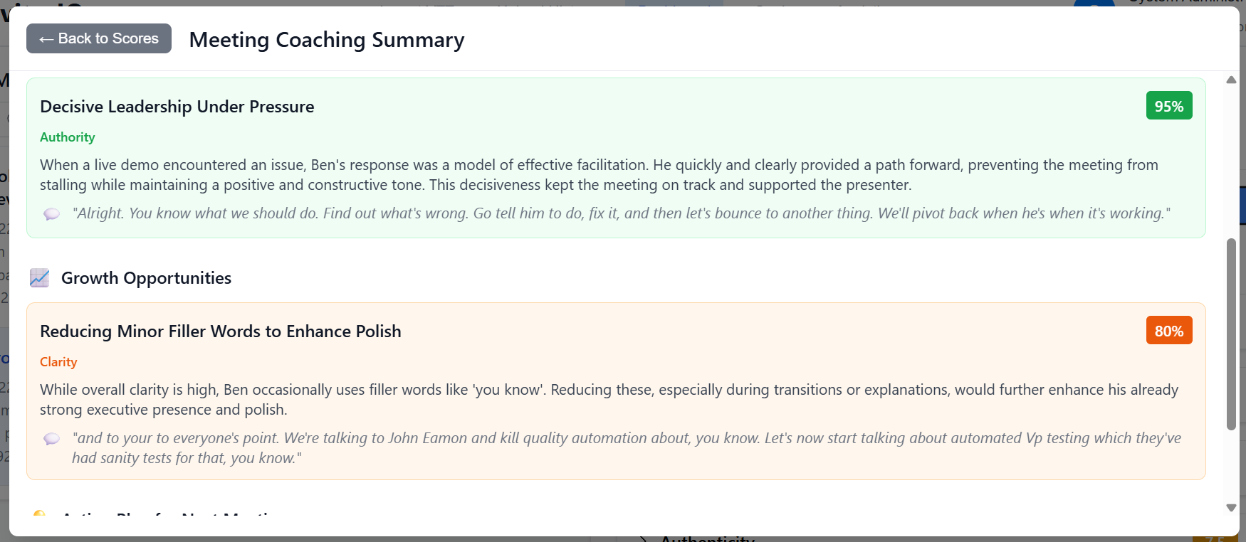 AI Coaching Insights Dashboard